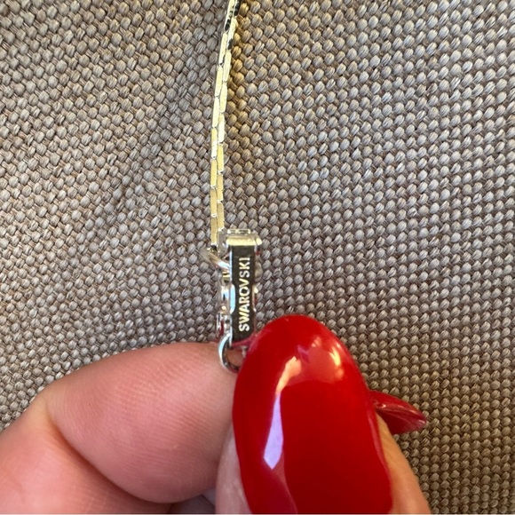 Swarovski Pavé Crystal Puffy Heart Pendant Silver tone Necklace 16" - Picture 6 of 7